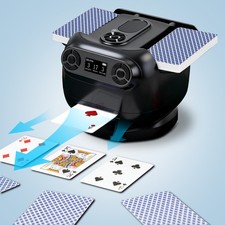 Automatic Card Shuffler and Dealer 2 in 1 360° Rotating Card Shuffle + Deal picture
