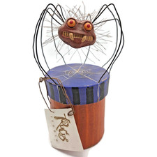 Rucus Studio Scott Smith Halloween Salvador Spider Spooky Stripe Candy Container picture