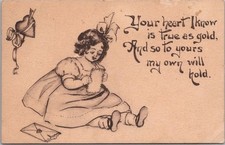Vintage 1909 Romance Greetings Postcard