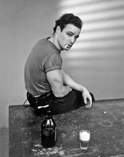 Famous Actor MARLON BRANDO Glossy 8x10 Photo smoking a cigarette Print picture