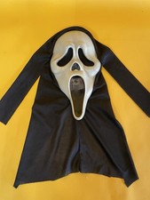 Vintage Fun World DIV Ghost Face Scream Mask Poly Shroud 90s Glow Ghostface picture