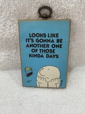 Vintage 80s Ziggy Cartoon Comic Strip Tom Wilson Plaque Desk Wall Sign picture
