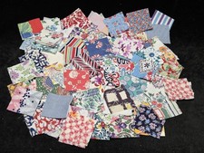 BEST 200 Vintage Feedsack Fabric Quilt Squares Flour Sack Material 40s Mixed LOT picture
