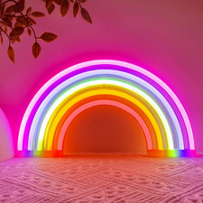 Rainbow Neon Sign Led Lights Rainbow Wall Decor Room Decor for Girls picture