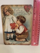 Valentine’s Day Decor VINTAGE STYLE Die Cut Cardboard 5 X 7” picture