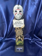 Rare 11” Angry Orchard Crisp Apple Cider Beer Tap Handle w/Jason Voorhees Mask picture