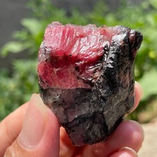 79g Rough Natural Rhodonite Quartz Crystal Mineral Specimen Healing picture