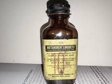 Empty VTG Pharmaceutical Narcotic Bottle ‘Metandren’ CIBA Testosterone Antique picture