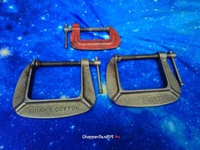 Vintage C Clamp Lot of 3 Brink & Cotton 142-1/2 Stanley 83-152 2