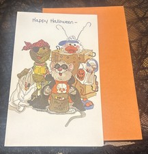 Vintage 1983 Suzy’s Zoo Halloween Greeting Card NOS w/ Envelope picture