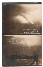 RPPC two views of Cyclone Tornado forming April 11 1920 Alabama? picture