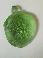 Authentic Lalique France Green Crystal Sidonie Turtle Figurine Signed - Mint picture