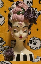 Bella Lux Pink Bride of Frankenstein Bust Halloween Decor Viral 18 Inch HTF picture