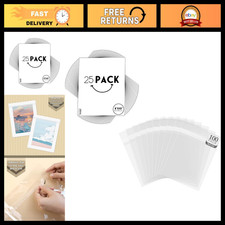 100 Pack Crystal Clear Photo Sleeves 8x10 with 25 Backing Boards - Storage Bags picture