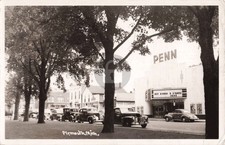 Street View Plymouth MI Michigan 1943 RPPC Photo Postcard COPY picture