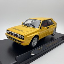 RICKO 1:18 LANGIA DELTA HF INTEGRALE EYO 2 Yellow Alloy Racing Car Model picture