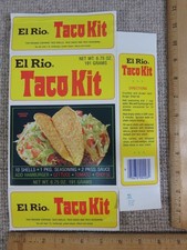 Vtg El Rio Taco Kit Box Empty 1980s Datyon OH Dinner TV Movie Prop Night picture