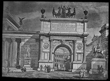 ANTIQUE Magic Lantern Slide ARCH OF TITUS RESTORED C1890 ILLUSTRATION ROME picture