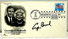 George H.W. Bush Signed 1989 Inauguration Day Cover Envelope Autograph picture