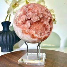 6.56LB Natural Purple Pink Crystal Advanced Cave Spherical Spiritual Decoration picture