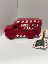 2026 Target Christmas North Pole Post Truck LED Ceramic Light Up Decor NWT picture