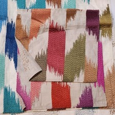 Jane Churchill Rossini Fabric Cowtan & Tout Geometric Ikat Multi Sample Remnant picture