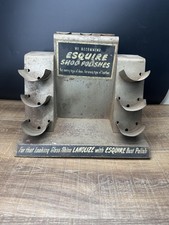 Rare 1950s Esquire Shoe Polish Metal Counter Display Rack Advertising Sign picture