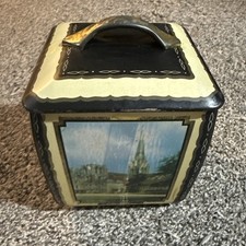 Vintage 1950s Edward Sharp & Sons English Cathedral Toffee Tin Wells Salisbury picture