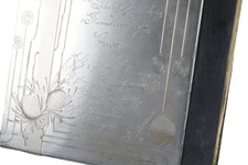 Antique Russian sterling silver mounted desk folio picture