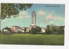 Curteich Postcard University of Puerto Rico Clocktower Rio Piedras 1939 Posted picture