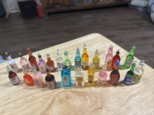 24 Various Mini Acrylic Bar Liquor Bottle Ornament Charms Crafting Vodka Whiskey picture