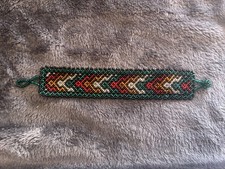 Vintage Hand Made Navajo Style Seed Glass Bead Bracelet Native American Rare picture