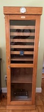 Humidor Supreme Large Cigar Humidor Cabinet 7 Shelves, Oak - 3000 Cigar Storage picture