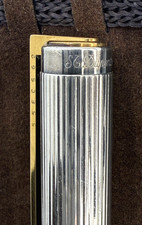 Vintage S.T. Dupont Montparnasse Ballpoint Pen Heavy Silver Plated Godron France picture