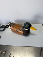 VTG 80s Telemania Wooden Duck Phone Jersey Shore Lights-Up/Quacks Mallard Decoy picture
