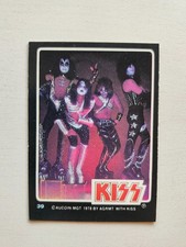 KISS Group Pedestal RARE Vintage 1978 Rock Card #39 Aucoin Catman Rock Metal picture