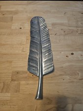 Vintage 1996 OTAGIRI SILVER TONED Banana Leaf Plate Serving Tray VGC 17