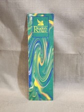 Vintage Reader's Digest Swirled Blue Green Yellow Paper Bookmark picture