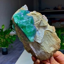2.78LB Natural Green Fluorite Cube Crystal Mineral Specimen picture