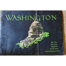 Vintage Antique 1928 Pennsylvania Railroad Guide Washington DC By B&O Railroad picture