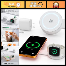 2 in 1 Magnetic Wireless Charger, Qi2 25W Fast Charging Pad for MagSafe picture