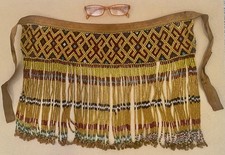 Antique Toraja Beaded Ceremonial Apron Sassang Sulawesi Indonesia Circa 1940 picture