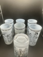 Vtg 1950’s Mid Century Barware Tumbler Cobean Naughty Adult Humor Cartoon RARE picture