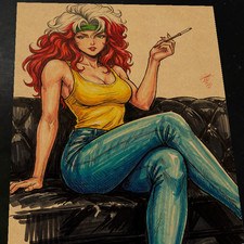 Rogue X-Men Art Print Signed 8.5x11 | Art by Keyeske picture
