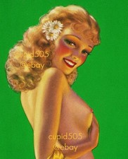 RISQUE VINTAGE BILLY DEVORSS PINUP GIRL CALENDAR ART PRINT POSTER WW2 SEE PHOTOS picture