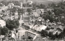 Bird's-Eye View Litchfield MI Michigan RPPC Photo Postcard COPY picture
