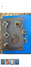 Leander Tahe Handmade Sterling Silver Triple Dangle Earrings, Native American picture