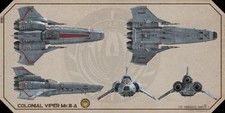 (2) 1/72 Scale Battlestar Galactica MKIII Viper 3D Resin Printed Model picture