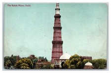 Qutab Minar Monument New Delhi India UNP Unused DB Postcard O16 picture