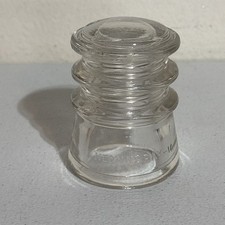 Vintage Hemingray Clear No. 10 Glass Insulator Very Good Condition Made In USA picture
